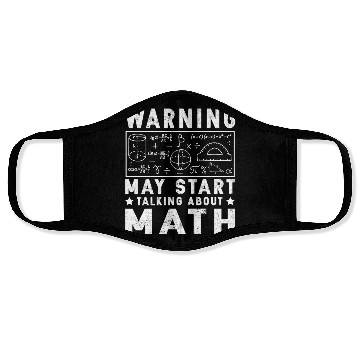 Discover Funny Math Teacher Warning Geek Nerd Gift Face Masks