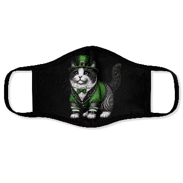 Discover Lucky Cat in Green - St. Patrick’s Day Face Masks