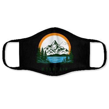 Discover Mountain Forest Sea Iconic View Face Masks