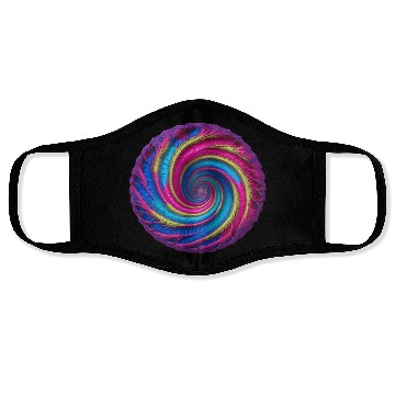 Discover Vivid Vortex - Spiral into psychedelic Face Masks