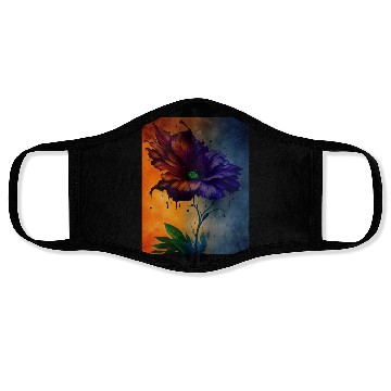 Discover flower abstract Face Masks