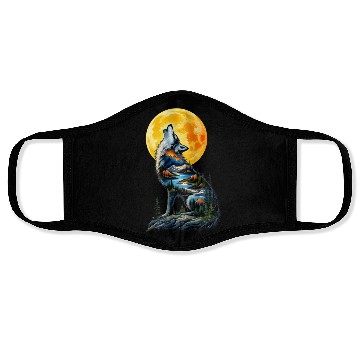Discover Howling Wolf Face Masks
