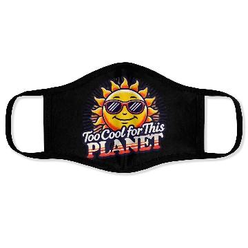 Discover Too Cool for This Planet – Retro Sun Face Masks