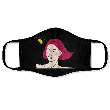 Discover Happy Woman's Face Face Masks