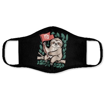 Discover Charming Virgo Zodiac Sloth Embracing the Stars Face Masks