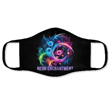 Discover Neon Enchantment - Magic made visible Face Masks
