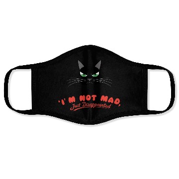 Discover Cat "I'm Not Angry" Face Masks