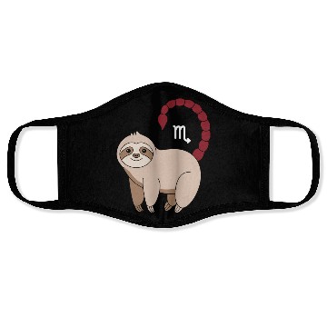 Discover Scorpio Zodiac Sloth with Scorpio Sign Tail Face Masks