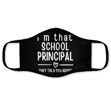Discover School Principal Face Masks