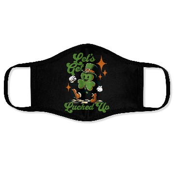 Discover Let's Get Lucked Up Saint Patrick's Day Retro Face Masks