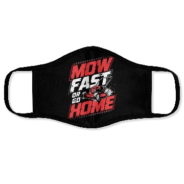 Discover Lawnmower Racing High-Speed Mower Competitive Face Masks