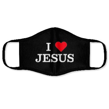Discover I Heart Jesus Face Masks