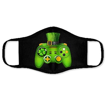 Discover Video Game Controller Irish Gamer St Patricks Day Face Masks
