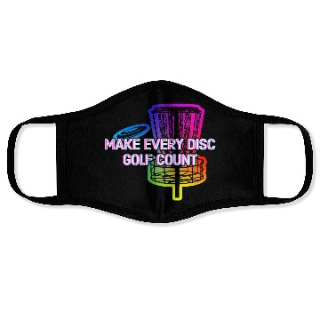 Discover Make Every Disc Golf Count Golfer Positive Quotes Face Masks