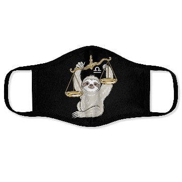 Discover Charming Libra Zodiac Sloth Balancing Serenity Face Masks
