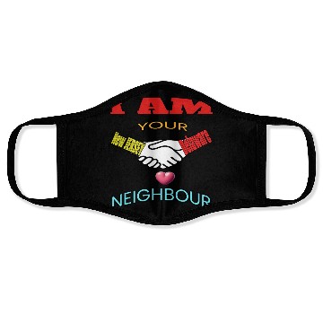 Discover I AM YOUR NEIGHOUR NEW JERSEY AND DELAWARE Face Masks