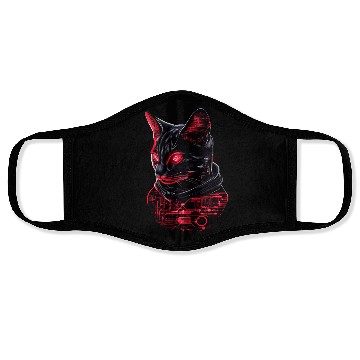 Discover Cybernetic Black Cat Face Masks