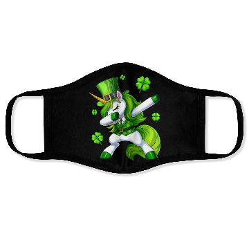 Discover St Patricks Day Dabbing Unicorn Lepricorn Irish Face Masks
