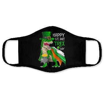Discover Dinosaur St Patricks Day Happy St Pat Trex T rex Face Masks