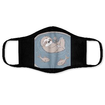 Discover Relaxing Pisces Zodiac Sloth Embracing Serenity Face Masks