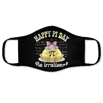 Discover Pi Day Math Coach Teacher Pi Day Coquette Bow Face Masks