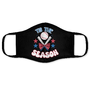 Discover Tis the season - Baseball Mom Theme Face Masks