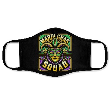 Discover Mardi Gras Squad Mask Beads Celebration Face Masks