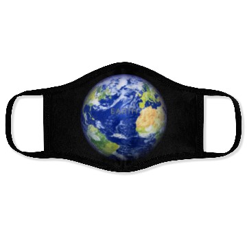 Discover Planet Earth – Realistic Globe Environmental Art Face Masks