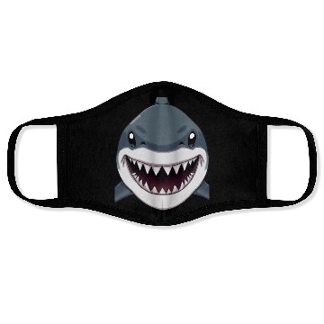 Discover Shark Anime faces Face Masks