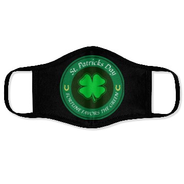 Discover St. Patricks Day Fortune Favors the Green Face Masks