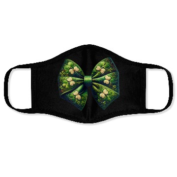 Discover Bow Tie Shamrock St. Patrick's Day Face Masks