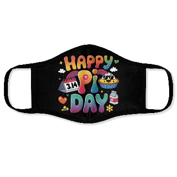 Discover Happy Pi Day Retro and Colorful Math Face Masks