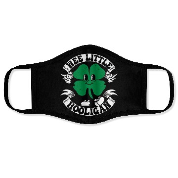 Discover Wee Little Hooligan Cute St. Patrick's Day Irish Face Masks