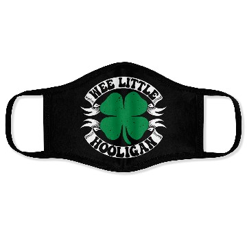 Discover Wee Little Hooligan Cute St. Patrick's Day Irish S Face Masks