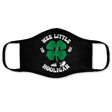 Discover Wee Little Hooligan Cute St. Patrick's Day Irish Face Masks