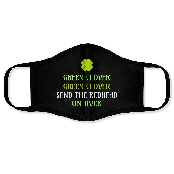 Discover Green Clover Green Clover Send the Redhead Face Masks