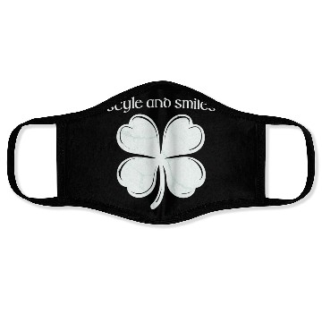 Discover Style and Smiles Large Clover Graphic and Text Face Masks