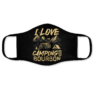 Discover I Love Camping And Bourbon Face Masks