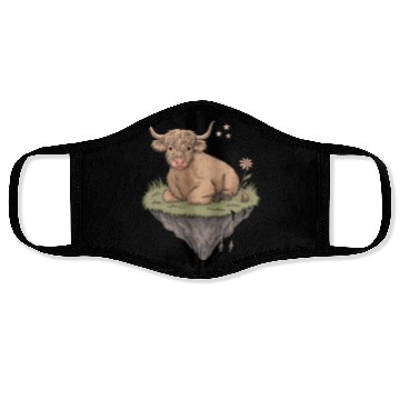 Discover Whimsical Escapism: Highland Cow Dreamworld Face Masks