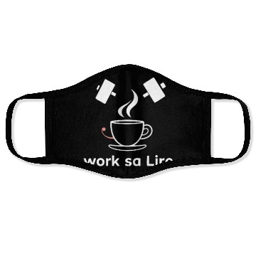 Discover Running on Coffee and Chaos - Funny Caffeine Lover Face Masks