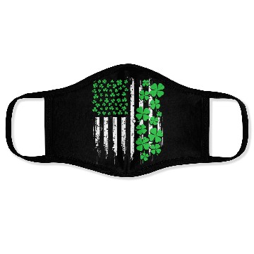 Discover Shamrock St. Patricks Day American Flag Face Masks
