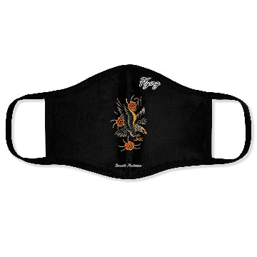 Discover Flying Eagle Vintage Tattoo Style Design Face Masks