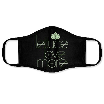 Discover Lettuce Love More Vegan Vegetarian Style Face Masks