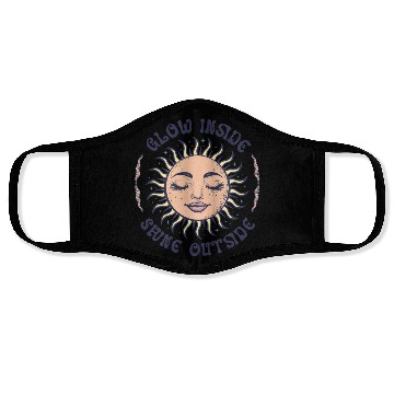 Discover Sun Face Bohemian Spirituality Boho Sun Face Masks