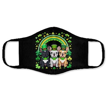 Discover St Patricks Day French Bulldogs Dog Frenchie gifts Face Masks