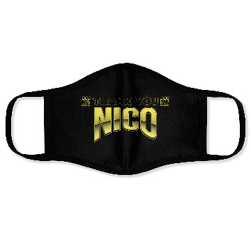 Discover Thank you nico Face Masks design yellow