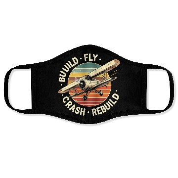 Discover RC Plane Build Fly Crash Rebuild Pilot RC Planes Face Masks