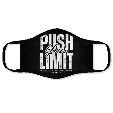Discover Push Your Limit – Motivational Gym Design Face Masks
