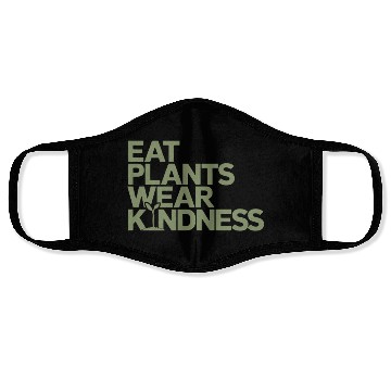 Discover Eat Plants Wear Kindness Vegan Vegetarian Face Masks