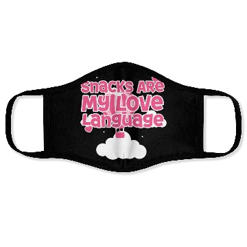 Discover Snacks Are My Love Language Face Masks